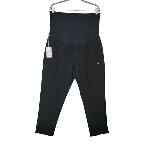 FIGS Yola Maternity 3.0 Petite Scrub Pants Womens Size L Black NWT - Picture 1 of 6
